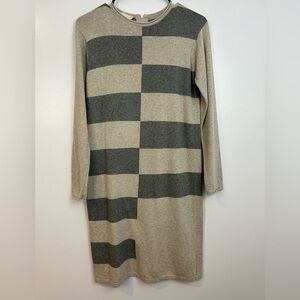 Stefanel Italian Yarn Wool & Cashmere Blend Striped Dress Size XS